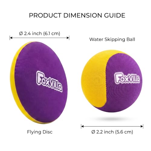 FoxVilla Water-Skipping Balls and Flying Disc Set