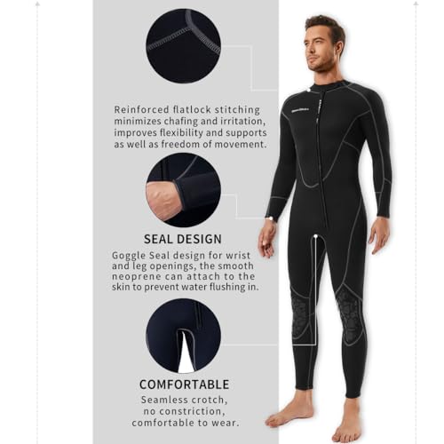 SEASKIN Shorty Wetsuit with Front Zip for Adults