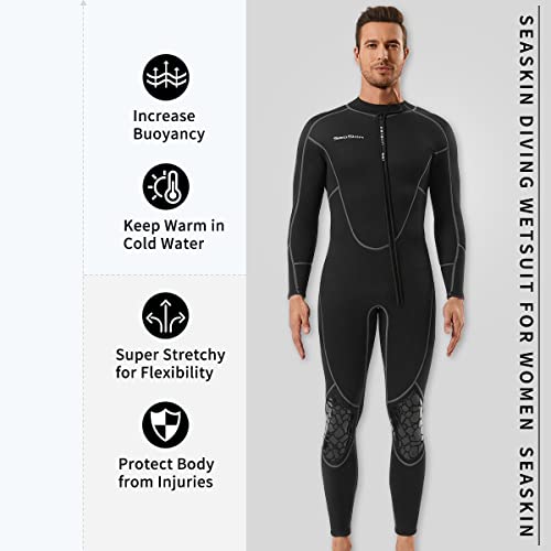 SEASKIN Shorty Wetsuit with Front Zip for Adults