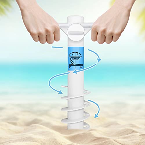 AMMSUN Heavy-Duty Spiral Beach Umbrella Sand Anchor