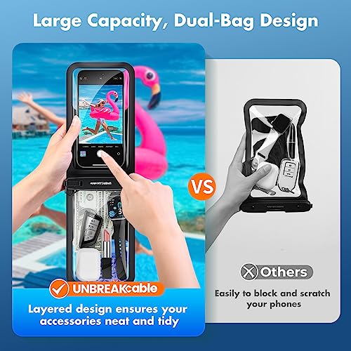 UNBREAKcable 2-Pack IPX8 Waterproof Phone Pouch Set