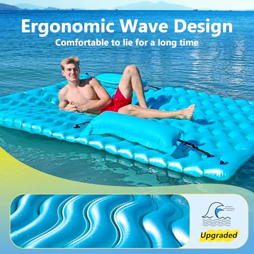 SUNRIO Giant Inflatable Floating Mat for Pool and Lake