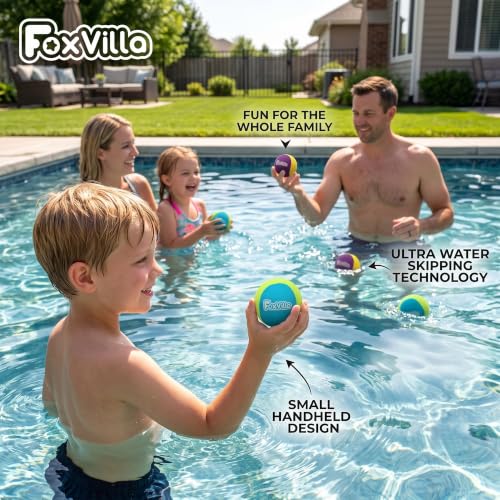 FoxVilla Water-Skipping Balls and Flying Disc Set