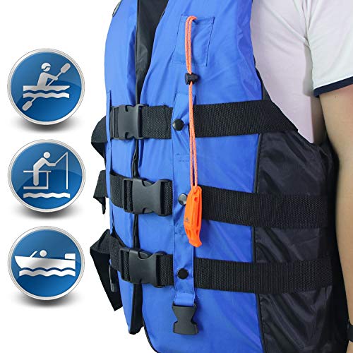 LuxoGear 2-Pack Emergency Safety Whistles with Lanyards