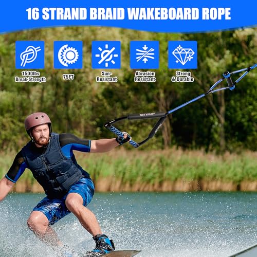 SETYPARY 75FT Four-Section Wakeboard and Water Ski Rope