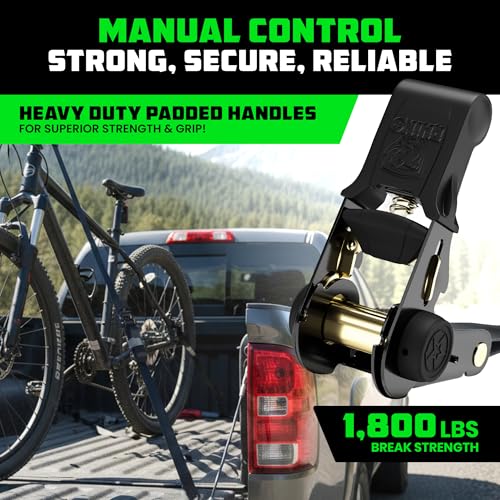 RHINO USA 4-Pack 15-Foot Ratchet Tie-Down Straps