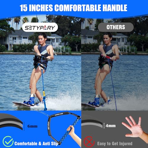 SETYPARY 75FT Four-Section Wakeboard and Water Ski Rope