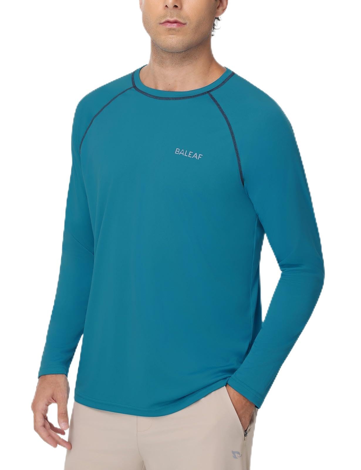 BALEAF Men’s UPF 50+ Long-Sleeve Rash Guard Shirt