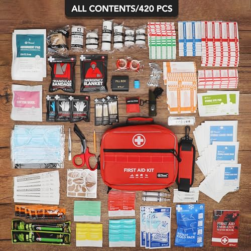 430-Piece Waterproof Compact Emergency First Aid Kit