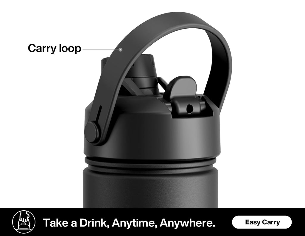 POWCAN Insulated Water Bottle with Straw and Spout Lid