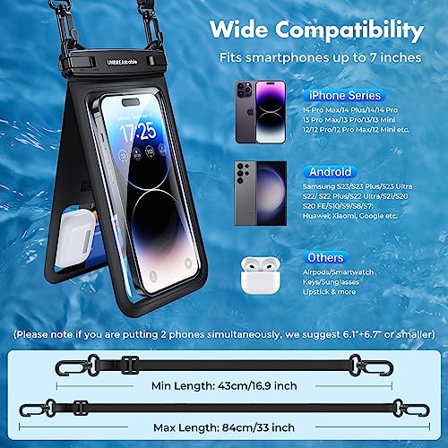 UNBREAKcable 2-Pack IPX8 Waterproof Phone Pouch Set