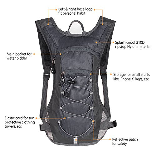 Unigear 2L Hydration Backpack with 70 oz Water Bladder