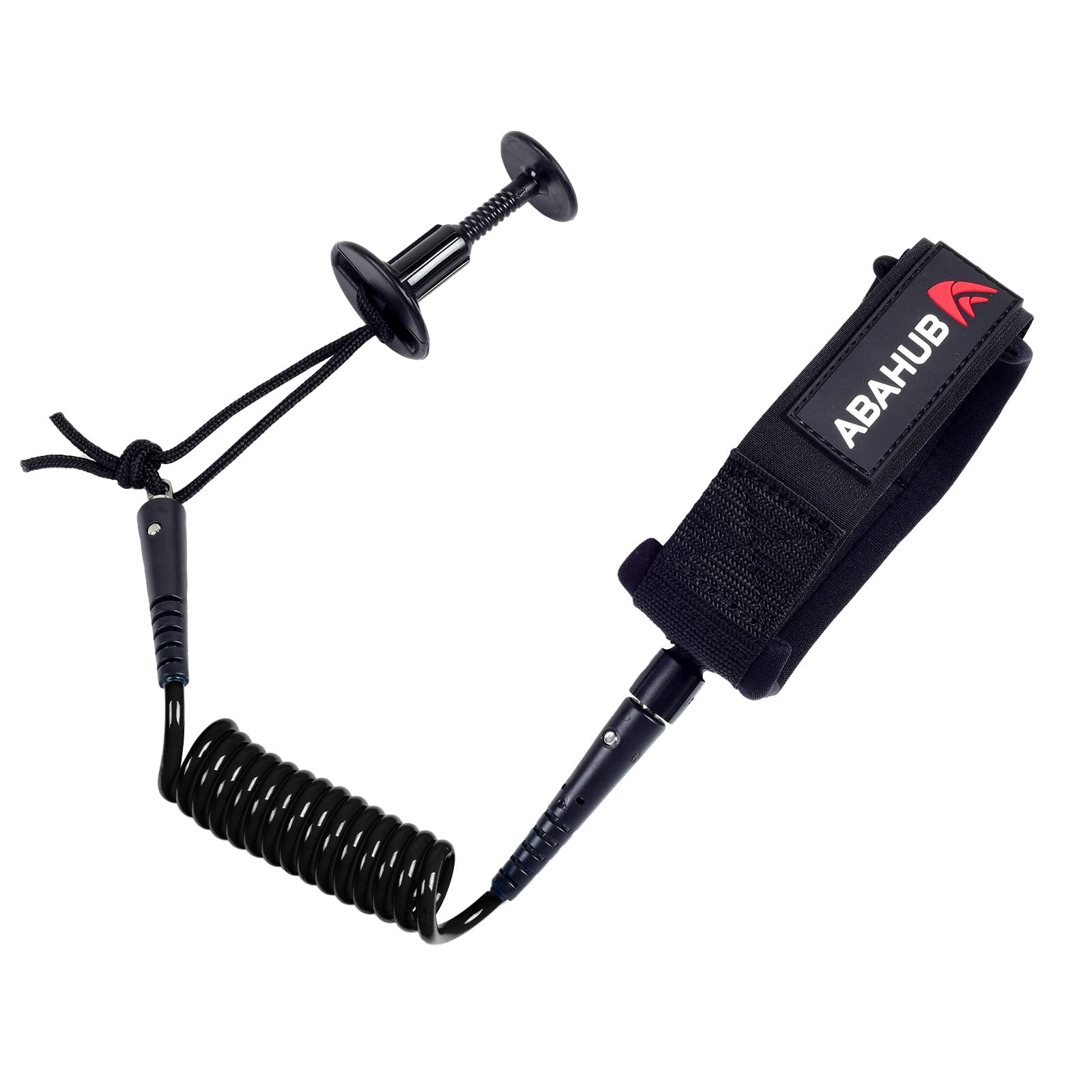 ABAHUB 4-Foot Coiled Bodyboard Wrist Leash with Plug