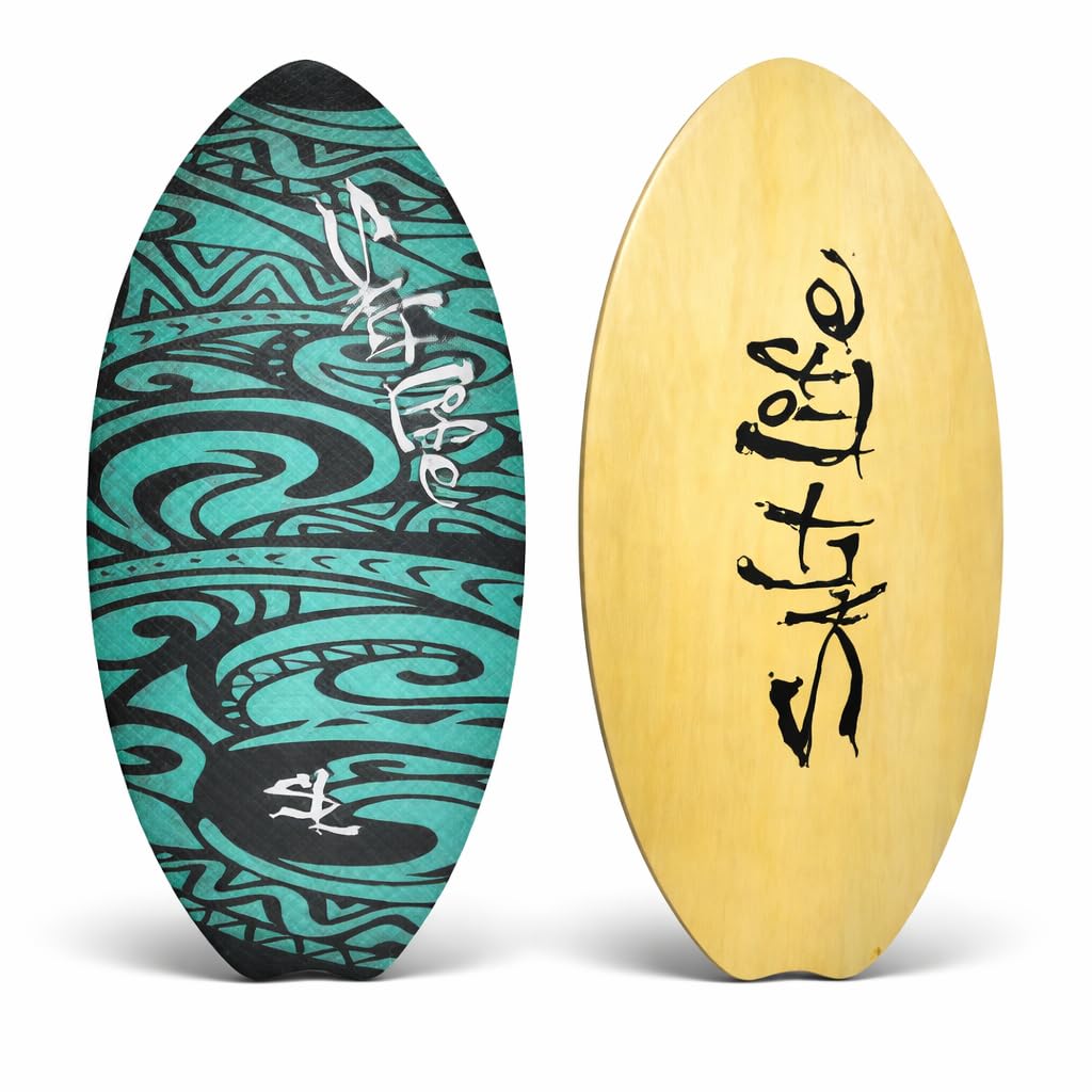 SALT LIFE Wooden Skimboard with EVA Traction Pad