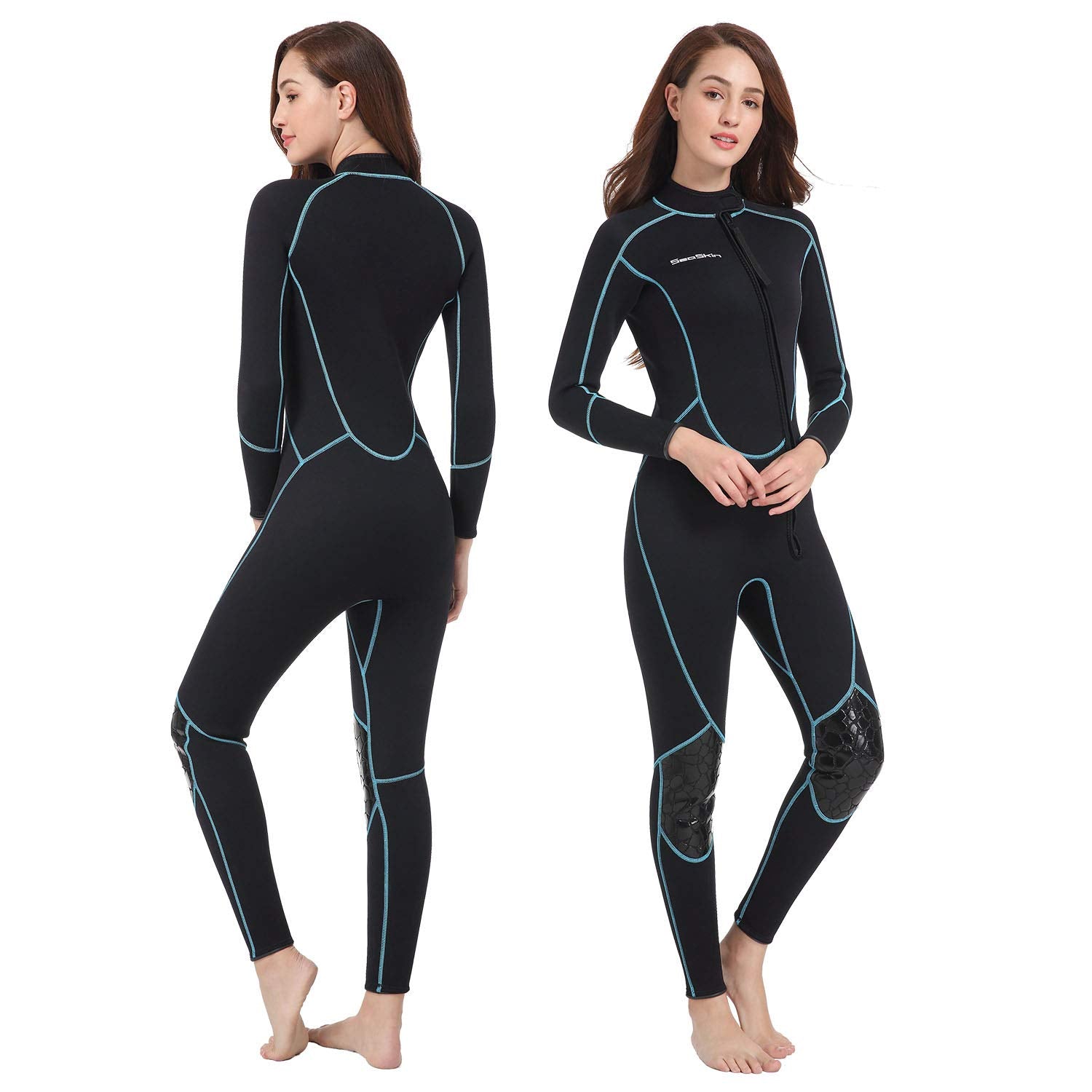 SEASKIN Shorty Wetsuit with Front Zip for Adults