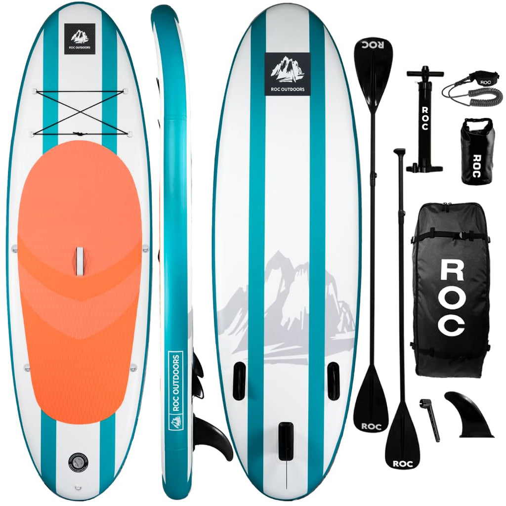 ROC 10'6" Wide Inflatable Stand-Up Paddle Board Kit