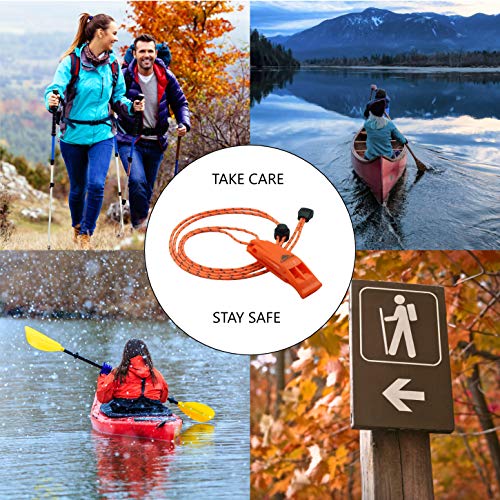 LuxoGear 2-Pack Emergency Safety Whistles with Lanyards