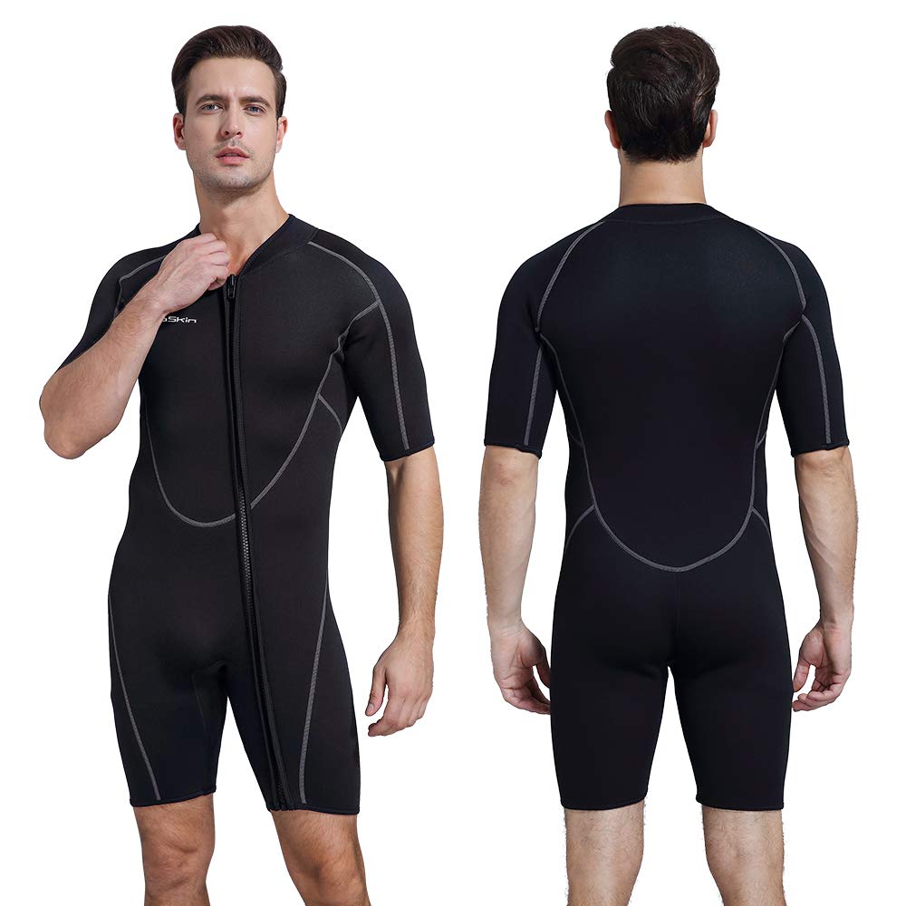SEASKIN Shorty Wetsuit with Front Zip for Adults