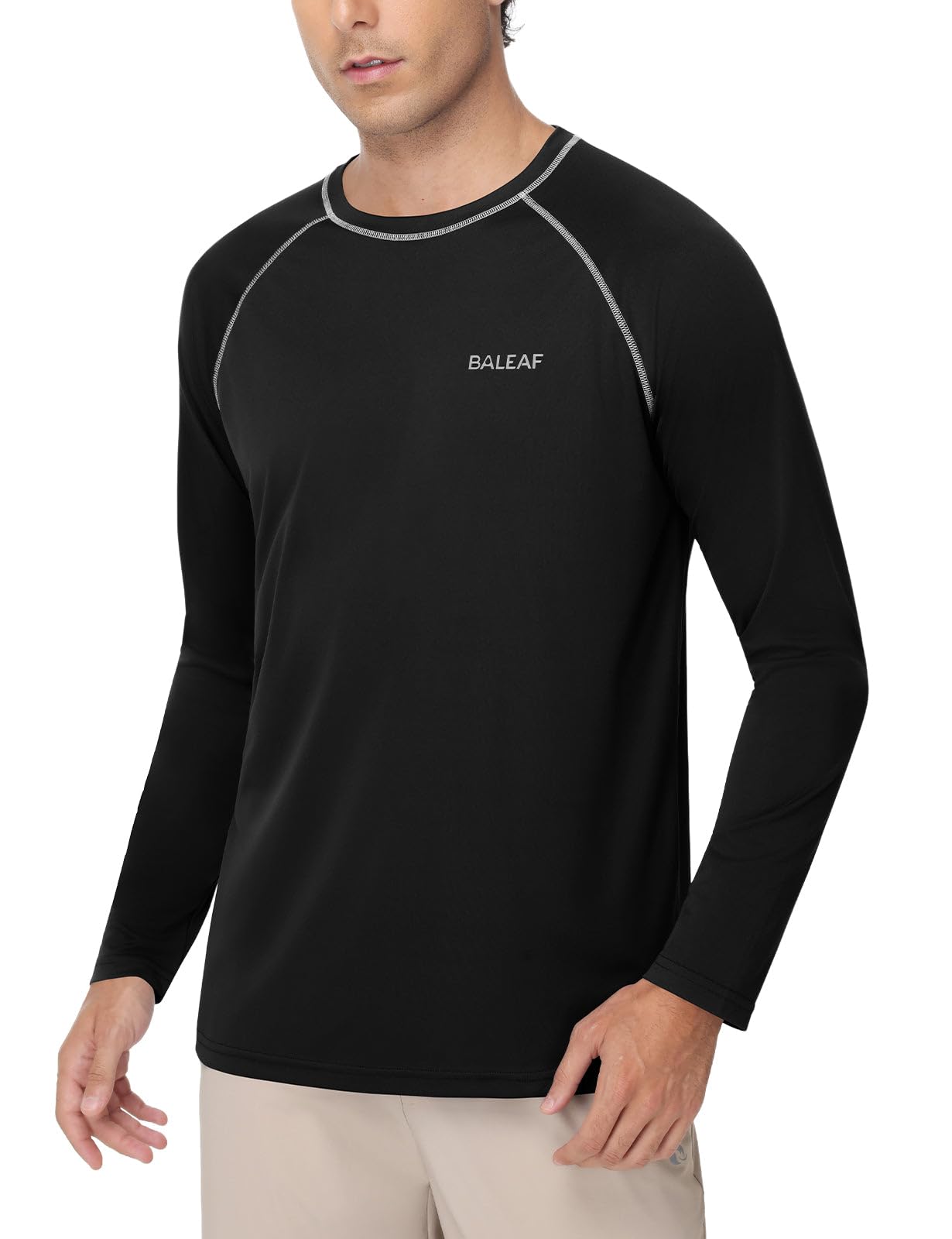 BALEAF Men’s UPF 50+ Long-Sleeve Rash Guard Shirt