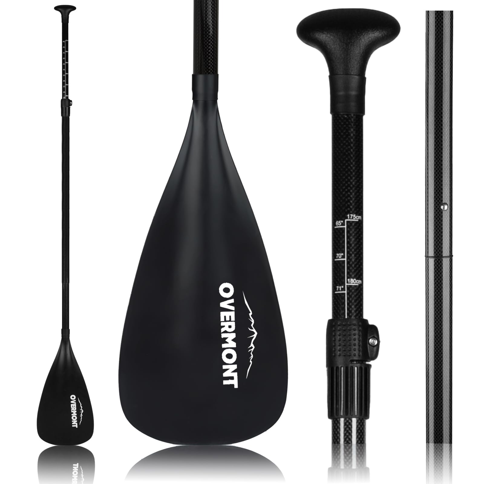 Overmont 69–85-Inch Adjustable Carbon Fiber SUP Paddle
