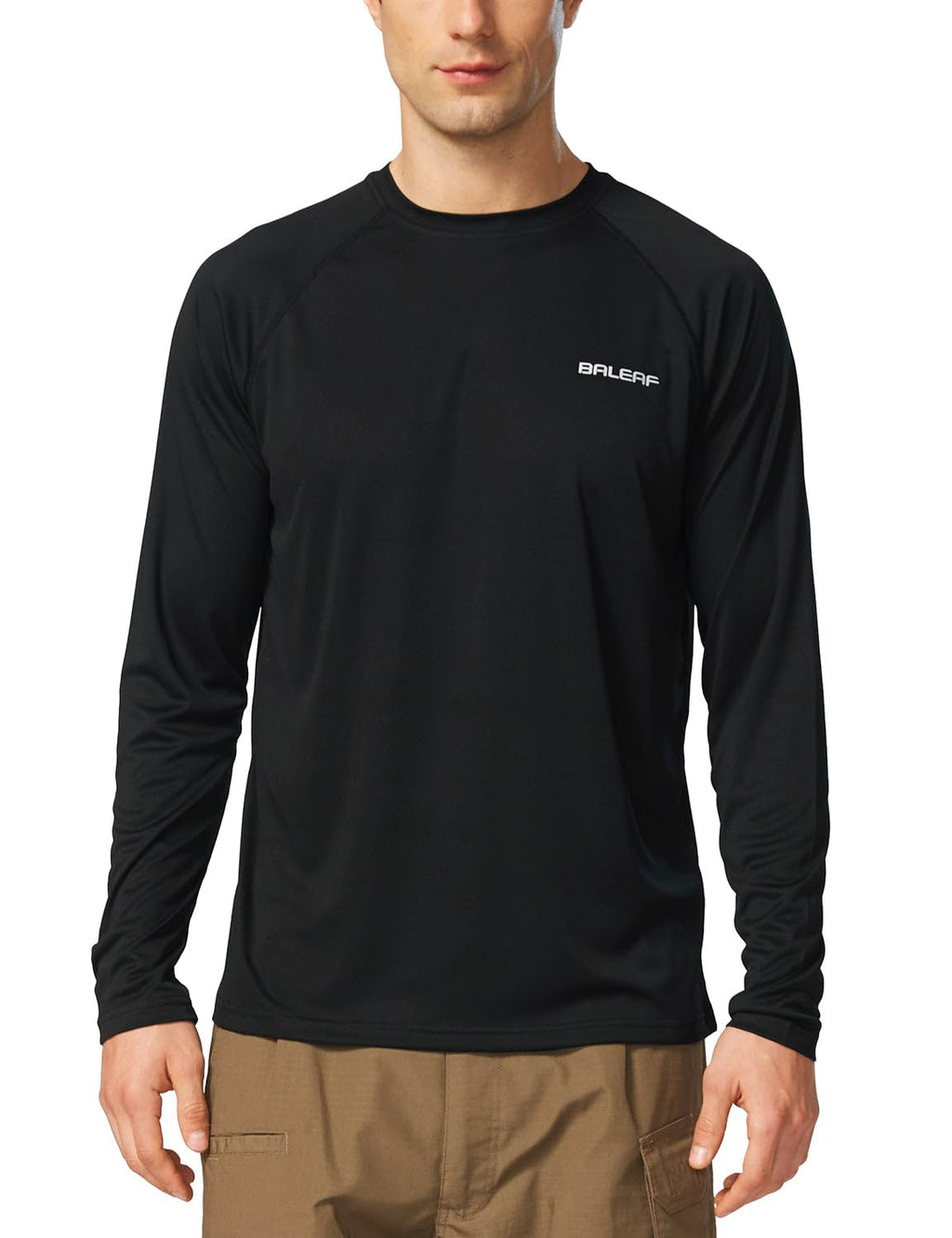 BALEAF Men’s UPF 50+ Long-Sleeve Rash Guard Shirt