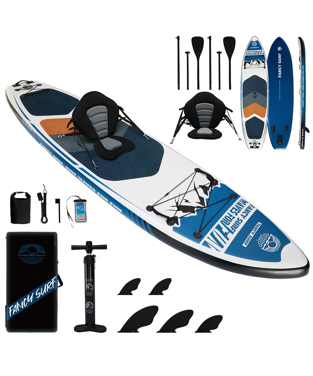 11'6" Extra-Wide 450 lb Inflatable SUP Board with Seat