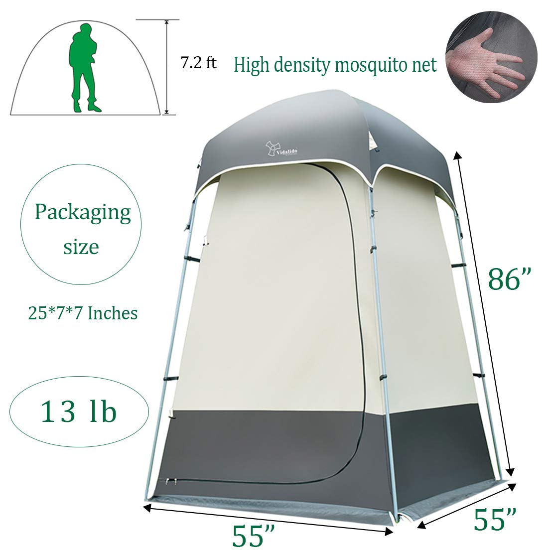 Portable Outdoor Shower and Changing Privacy Tent