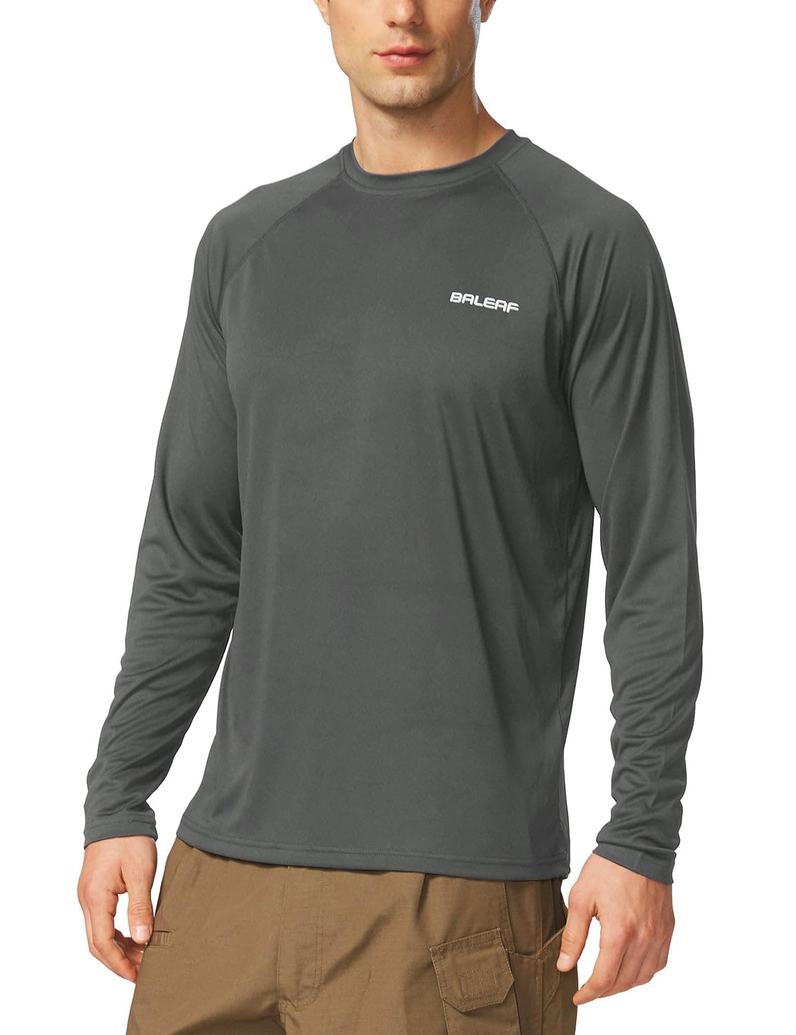 BALEAF Men’s UPF 50+ Long-Sleeve Rash Guard Shirt