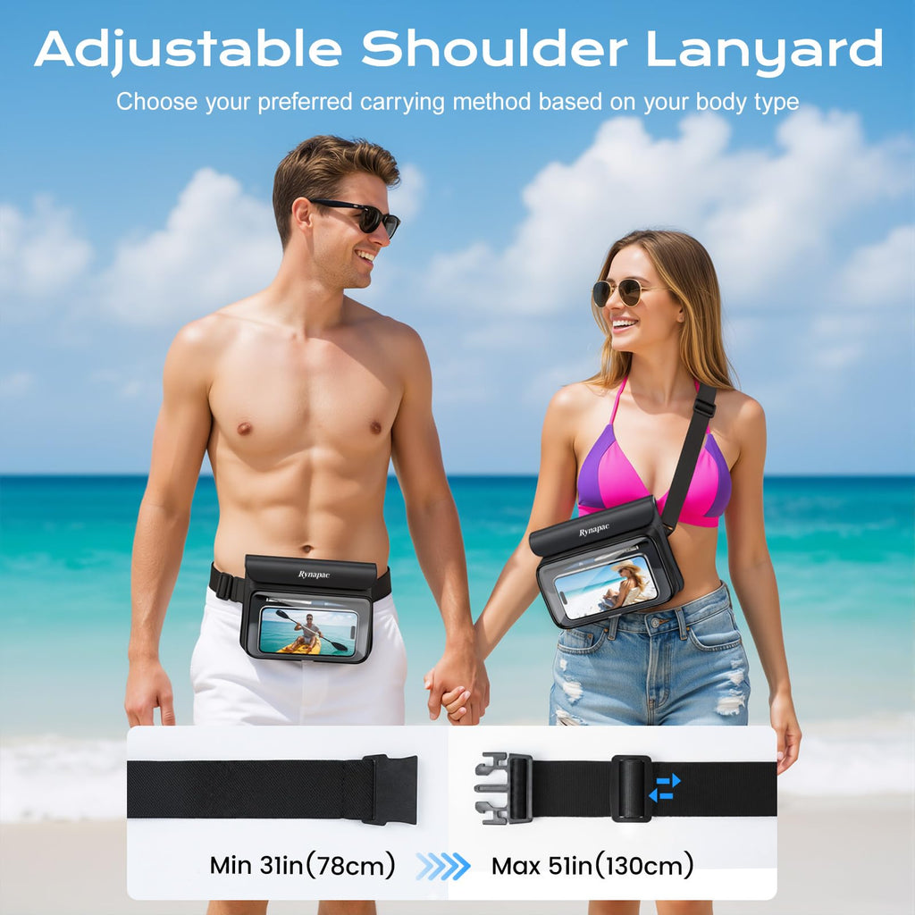 2-Pack IPX8 Waterproof Floating Phone Fanny Pack