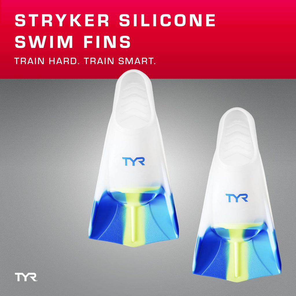 TYR Stryker Short-Blade Silicone Swim Training Fins