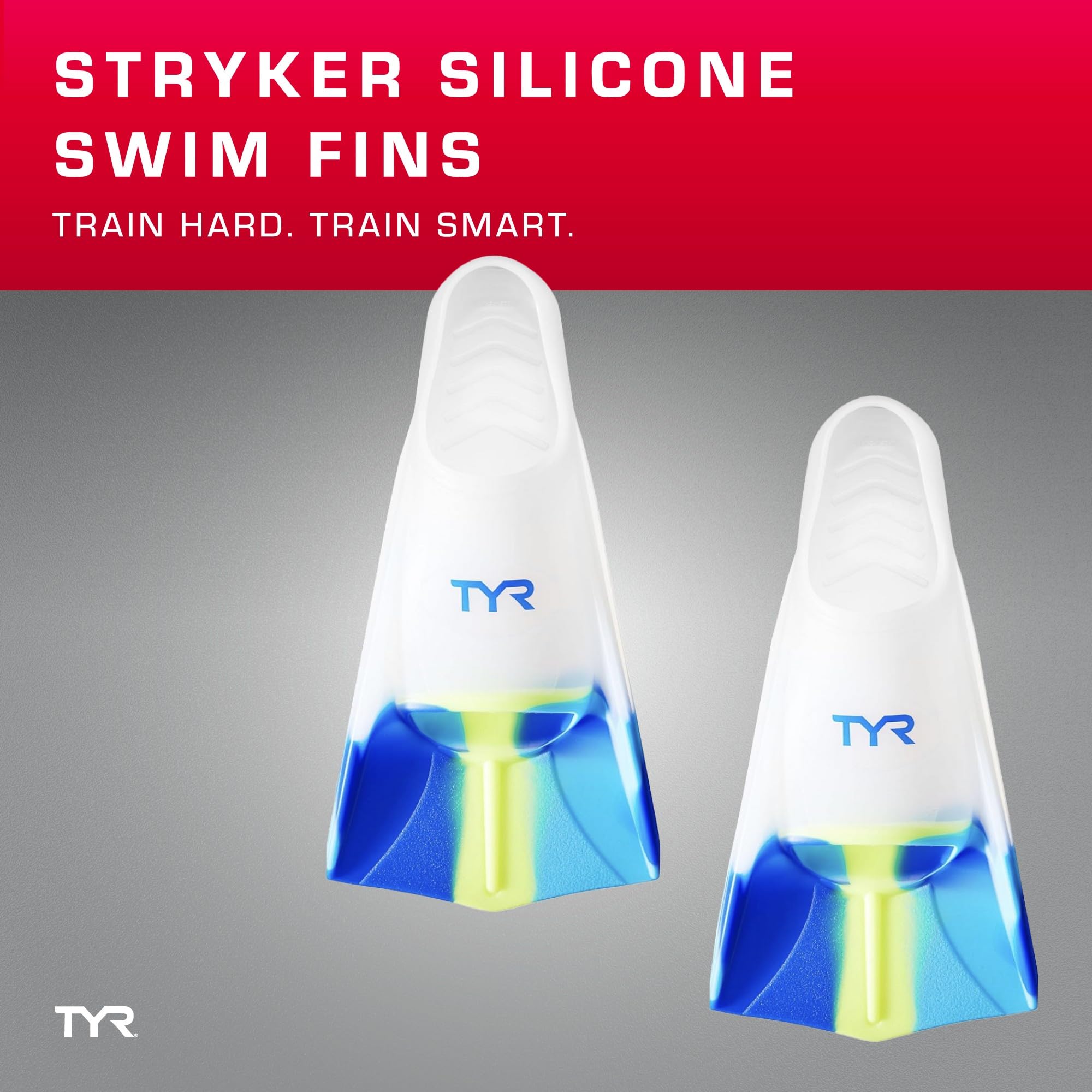 TYR Stryker Short-Blade Silicone Swim Training Fins