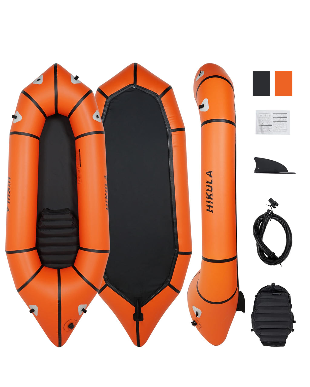 HIKULA Lightweight TPU Inflatable Packraft for Adults and Kids