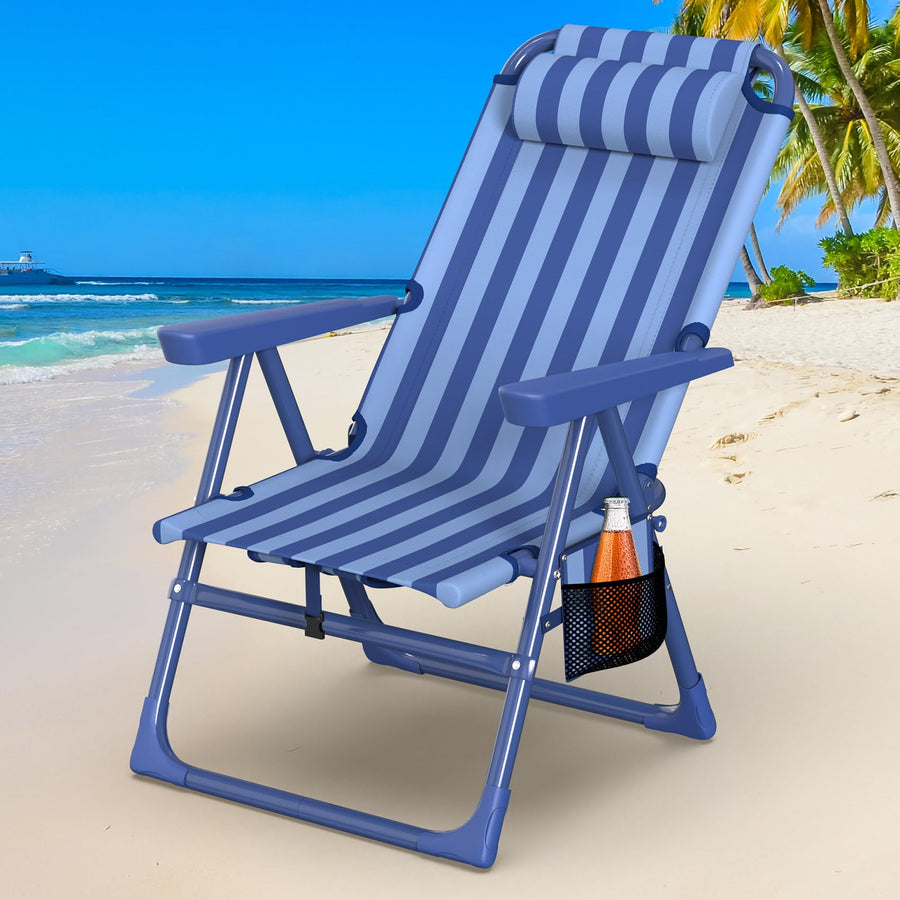 Suteck 6-Position Reclining Backpack Beach Chair