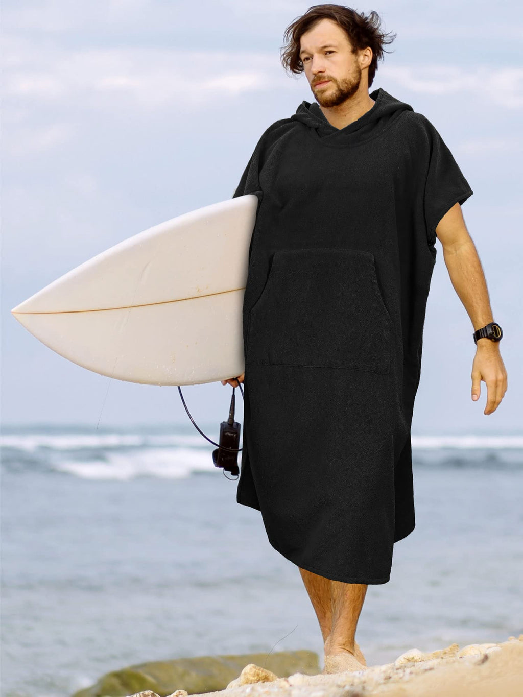 SUN CUBE Hooded Microfiber Surf Changing Poncho Robe
