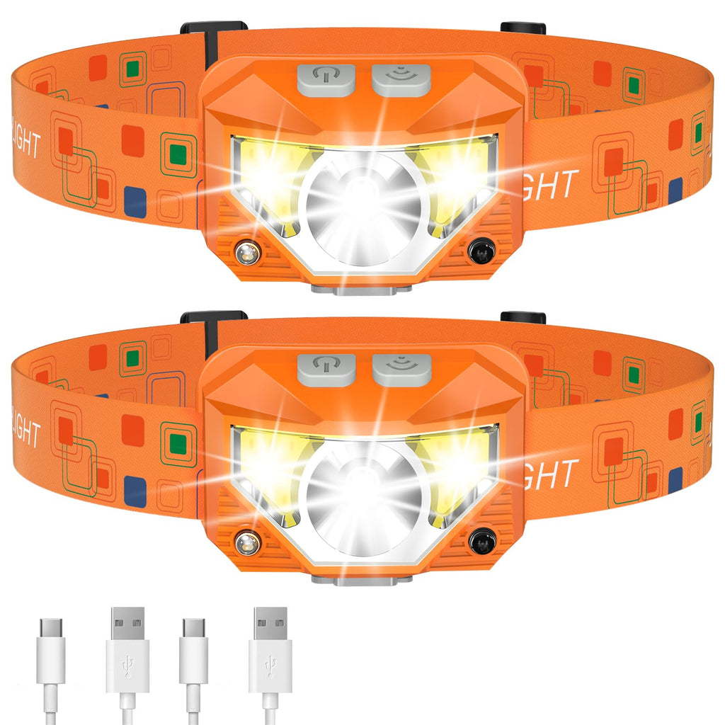 LHKNL 1200-Lumen Rechargeable Motion Sensor Headlamp