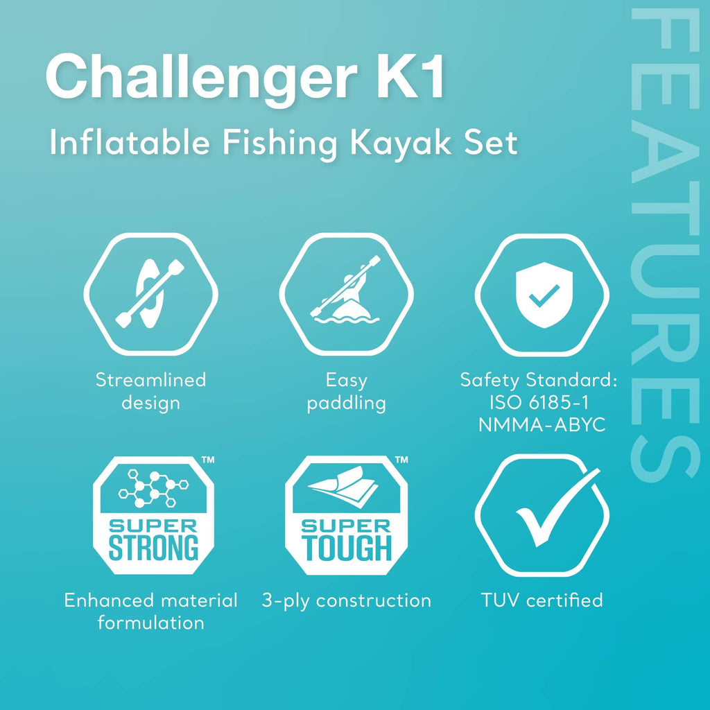 INTEX Challenger Inflatable Kayak Set with Paddles and Pump