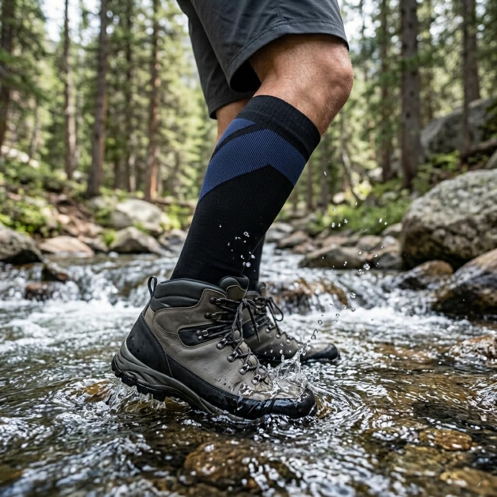RANDY SUN Waterproof Knee-High Fishing and Kayaking Socks