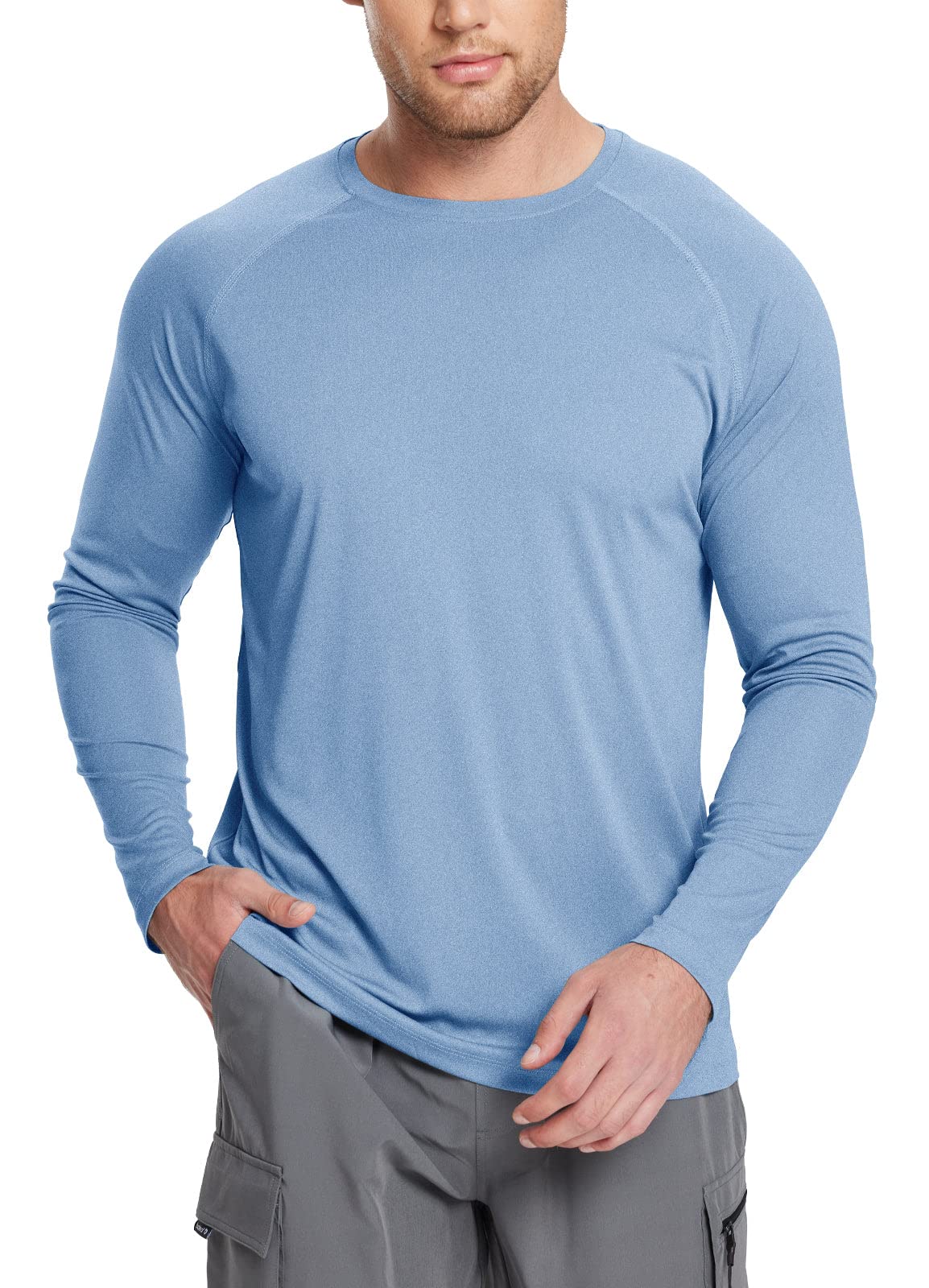 BALEAF Men’s UPF 50+ Long-Sleeve Rash Guard Shirt