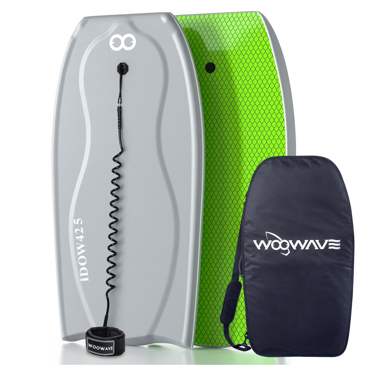 WOOWAVE 42.5-Inch Adult Bodyboard with Leash and Bag