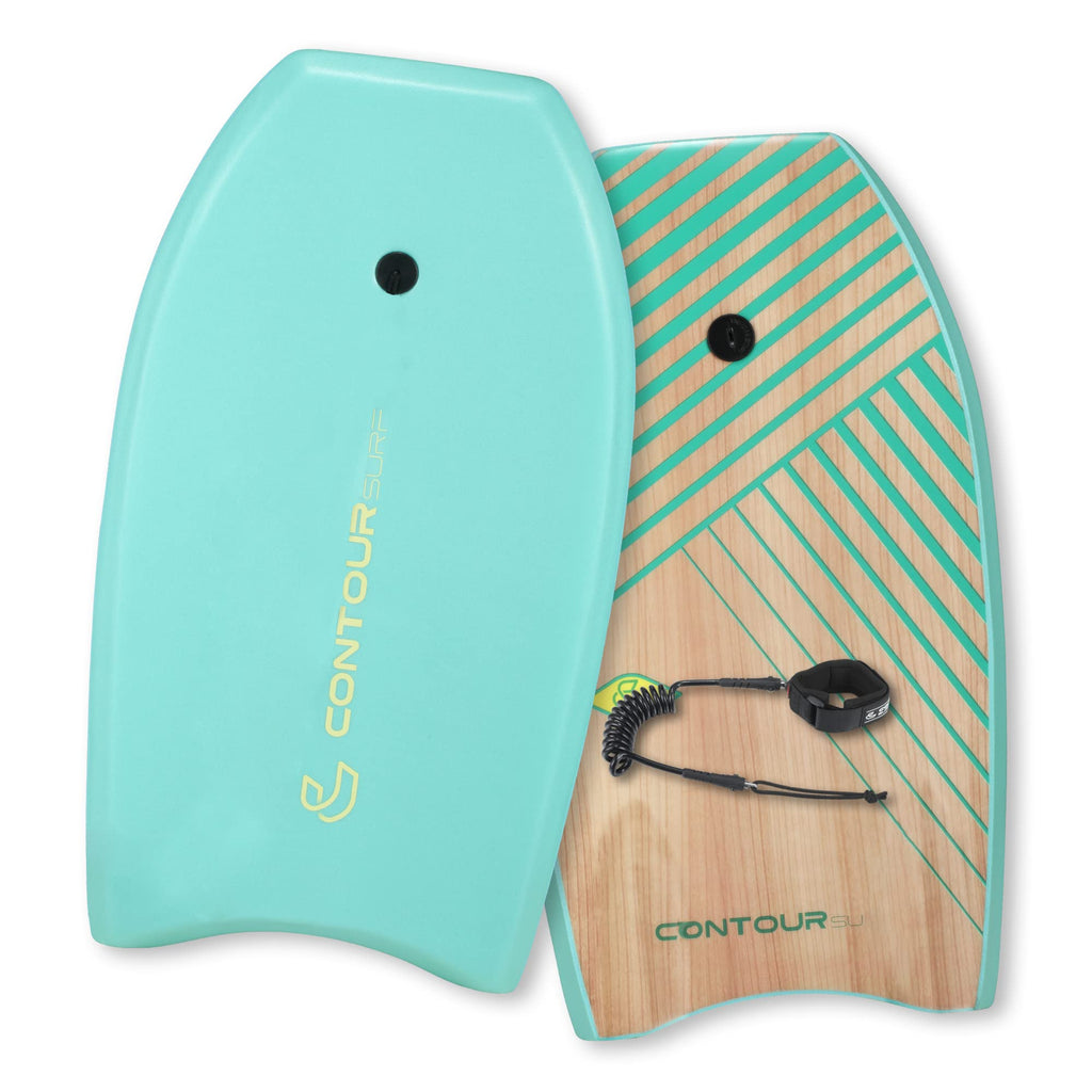 CONTOUR SURF Reed 33-Inch Kids Bodyboard with Leash
