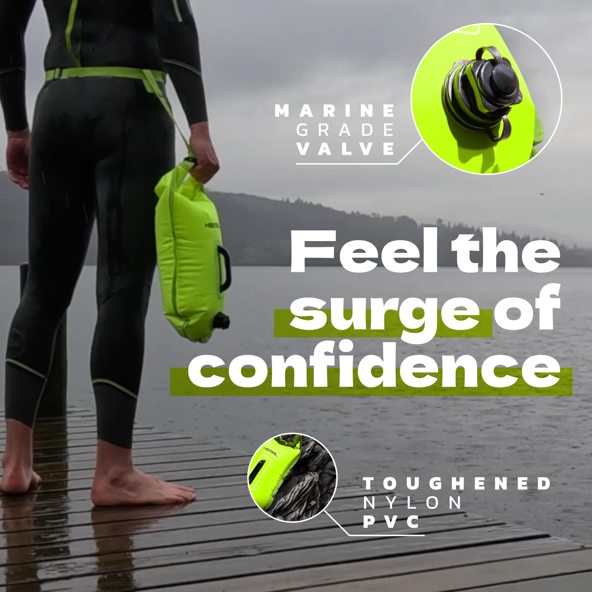 15L Waterproof Open-Water Swim Buoy with Dry Bag