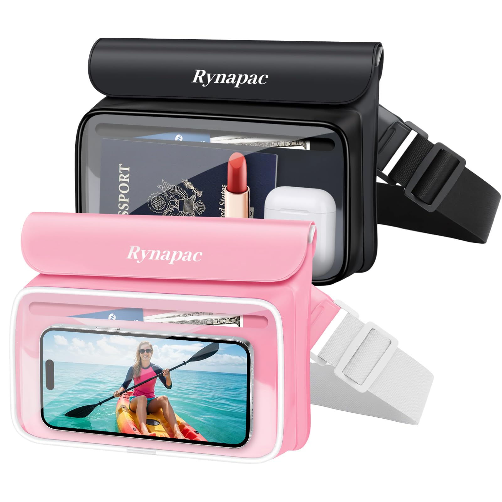 2-Pack IPX8 Waterproof Floating Phone Fanny Pack