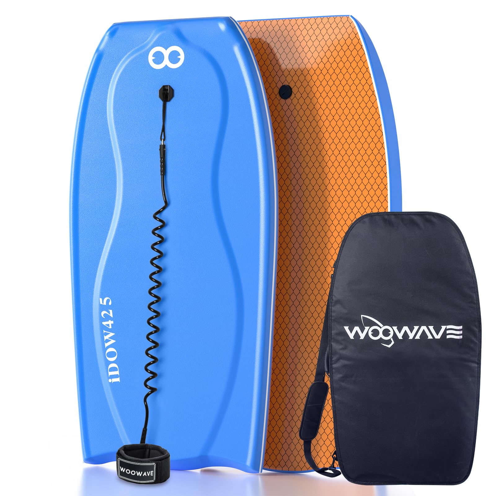 WOOWAVE 42.5-Inch Adult Bodyboard with Leash and Bag