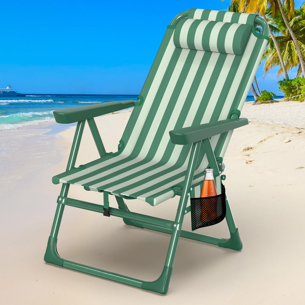 Suteck 6-Position Reclining Backpack Beach Chair