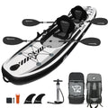 TIGERXBANG 12'8" Two-Person Inflatable Tandem Kayak Kit