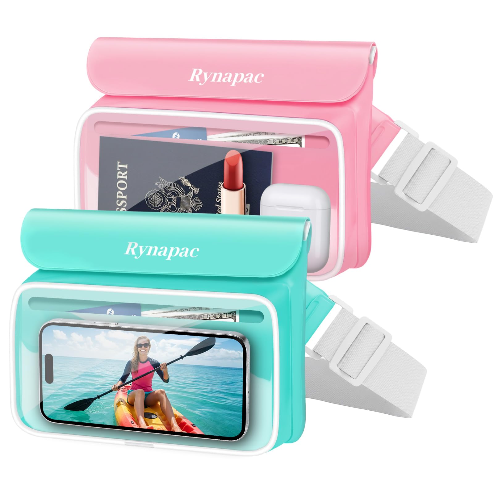 2-Pack IPX8 Waterproof Floating Phone Fanny Pack