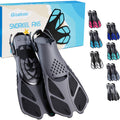 Greatever Adjustable Open-Heel Short Snorkeling Fins