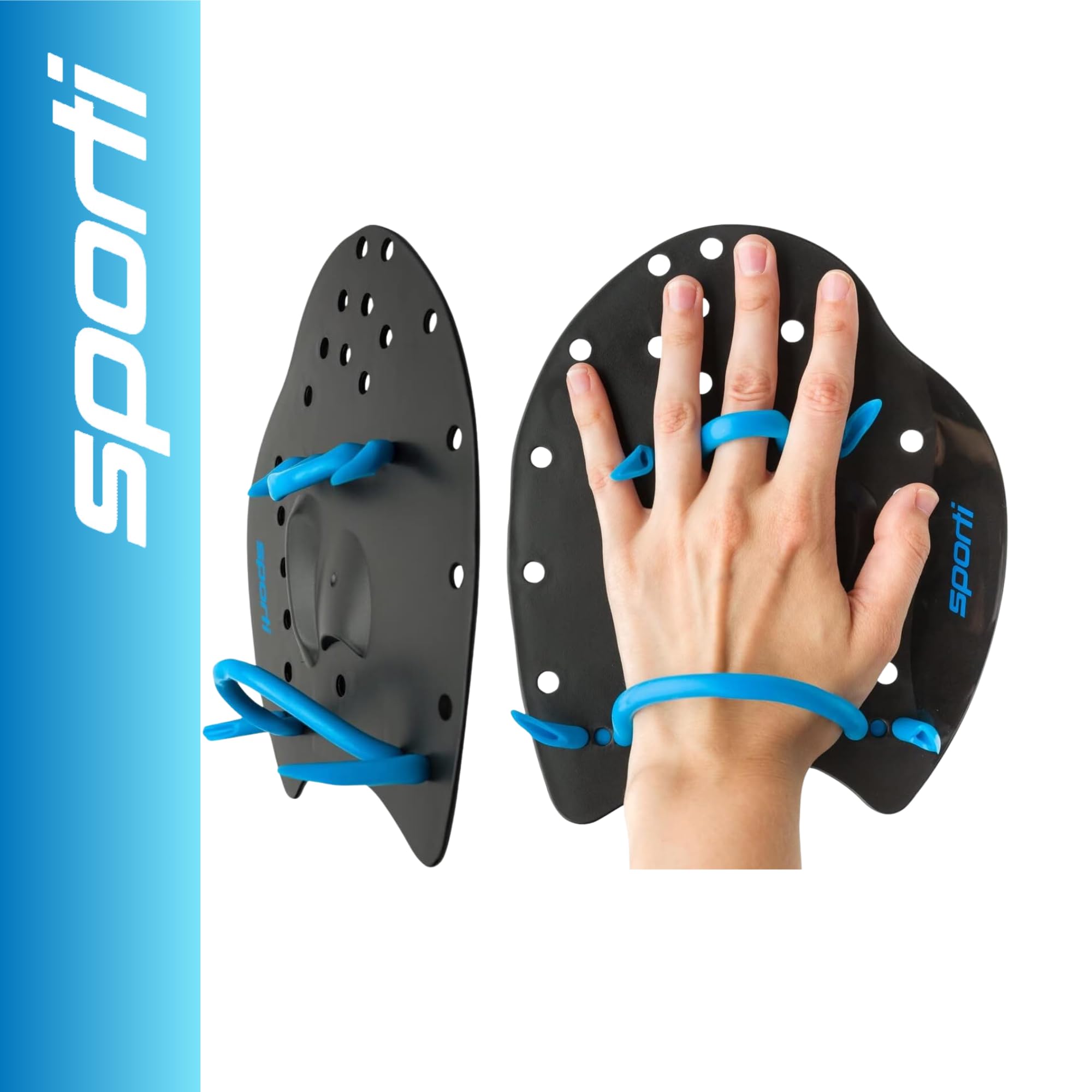 SPORTI Adjustable Power Swim Paddles for Adults and Kids