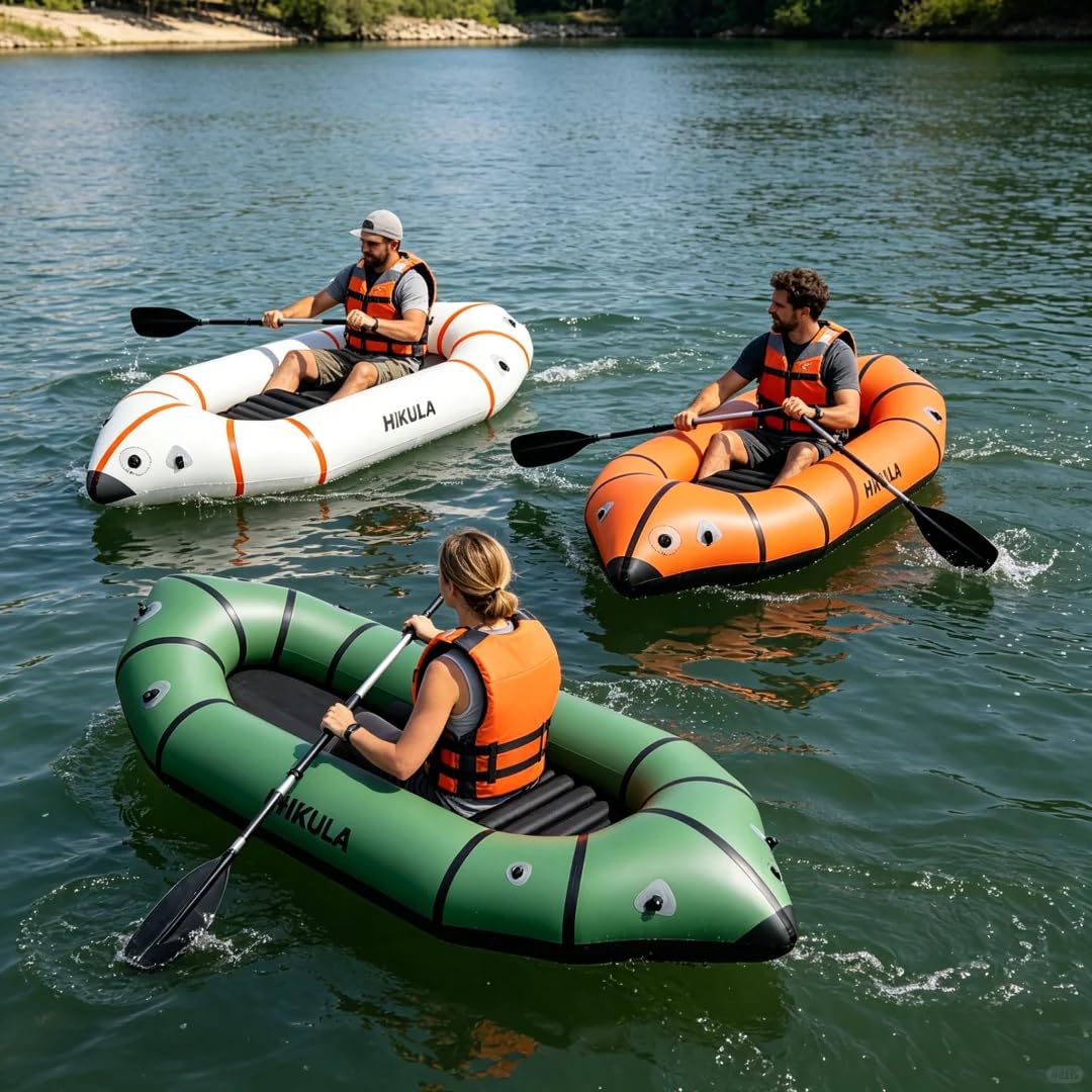 HIKULA Lightweight TPU Inflatable Packraft for Adults and Kids