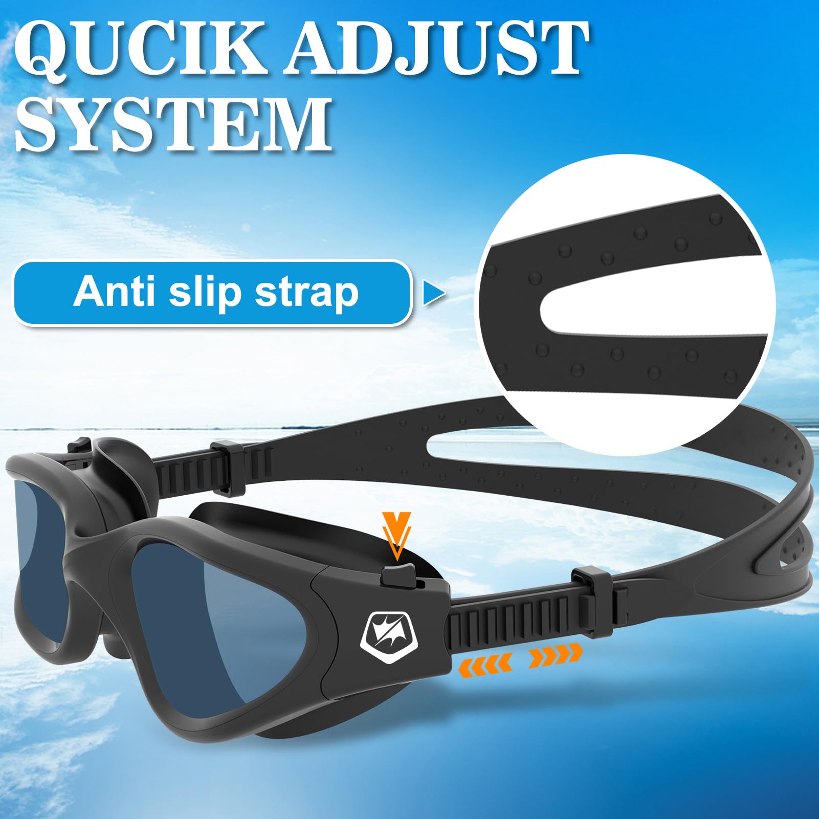WIN.MAX Anti-Fog UV Protection Swimming Goggles for Adults